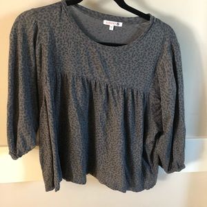 Sundry cotton animal print top